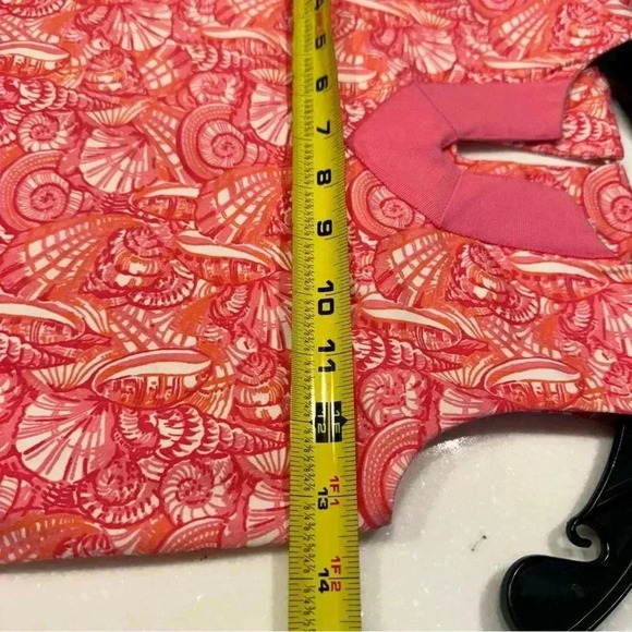 NWOT Girls Vineyard Vines Seashell Print Shift Dress Size 7 Pink Coral - Picture 4 of 9